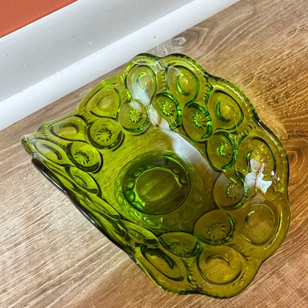 Vintage 1960’s L.E. Smith Glass Moon and Stars Banana Boat - Picture 7 of 15